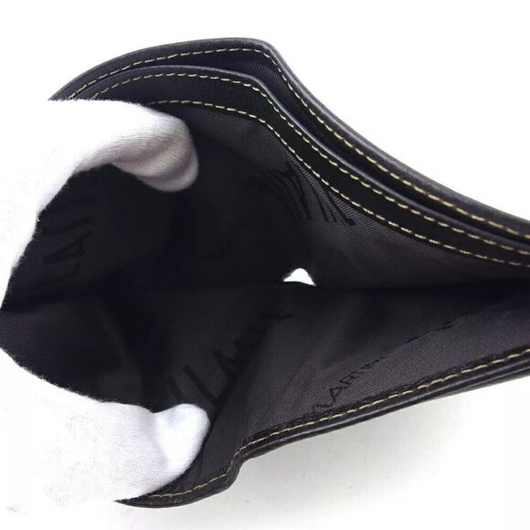 PRIMA CLASSE Two-fold wallet Map Beige PVC ?~ Leather Authentic USED - Picture 7 of 14